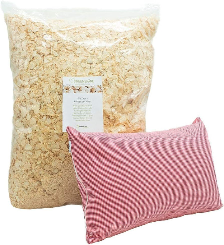 Hochwertige Zirbenspäne/Zirbenflocken 1000 ml - Zirbenkissen Füllung aus 100% Zirbenholz - Handarbei
