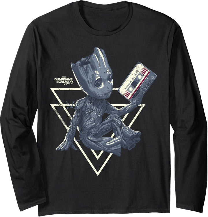 Marvel Groot Guardians of Galaxy 2 Tape Shape Langarmshirt