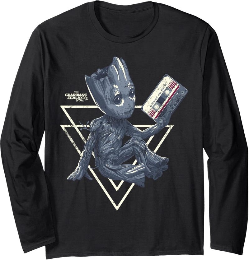 Marvel Guardians Of The Galaxy Vol 2 Groot Mixtape Sketch Langarmshirt