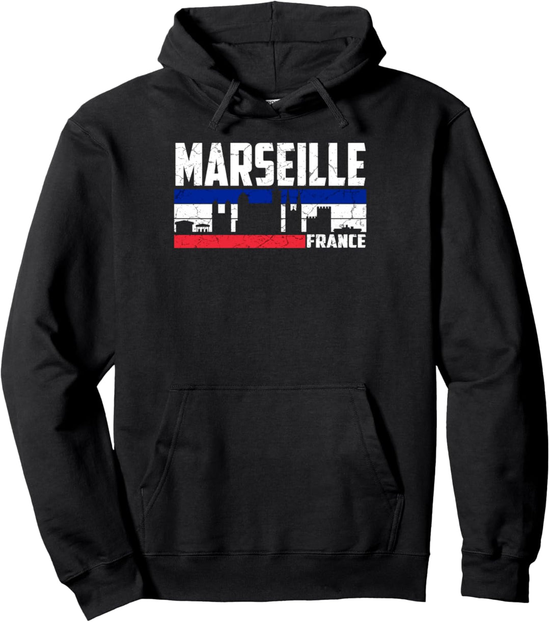 Mein Marseille Skyline Frankreich Marseille Pullover Hoodie