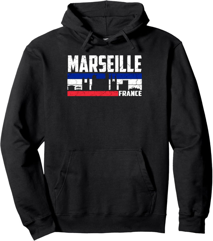 Mein Marseille Skyline Frankreich Marseille Pullover Hoodie