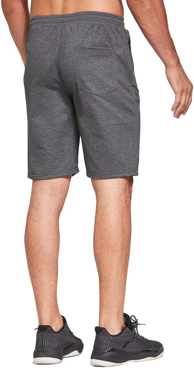 JustSun Sport Shorts Kurze Hosen Herren Baumwolle Mit ReissverschlussTaschen S Grau, S Grau