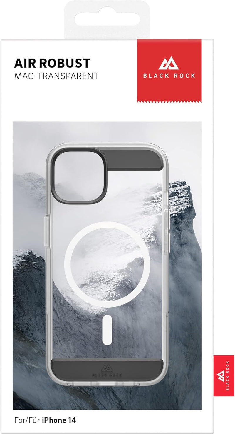 Black Rock - Hülle Mag Air Case Passend für Apple iPhone 14 I Handyhülle MagSafe Kompatibel, Transpa