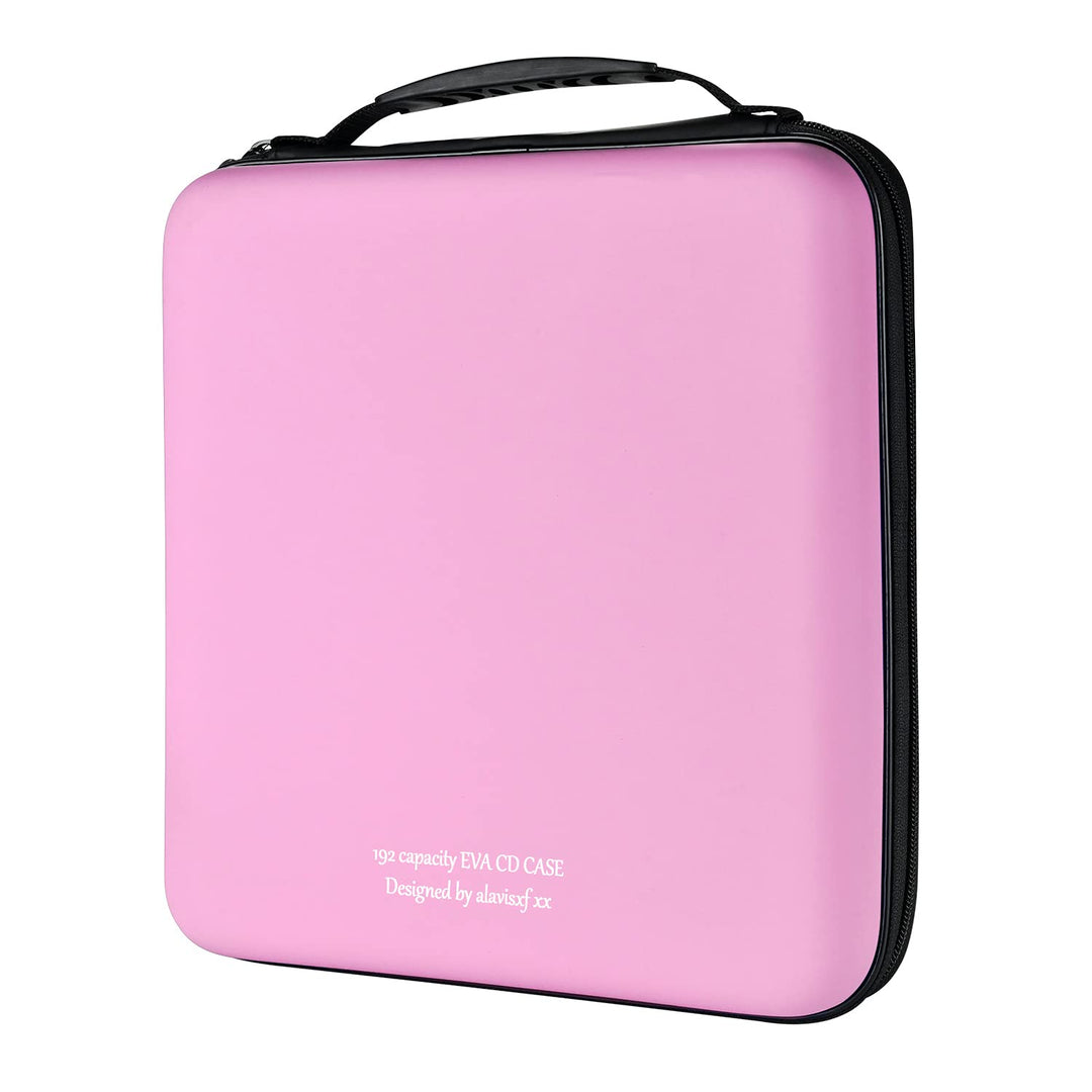 CD Tasche, 192 Kapazität Hart Eva Blu-ray CD-Brieftasche Doppelreissverschluss Handschlaufe Tragbare