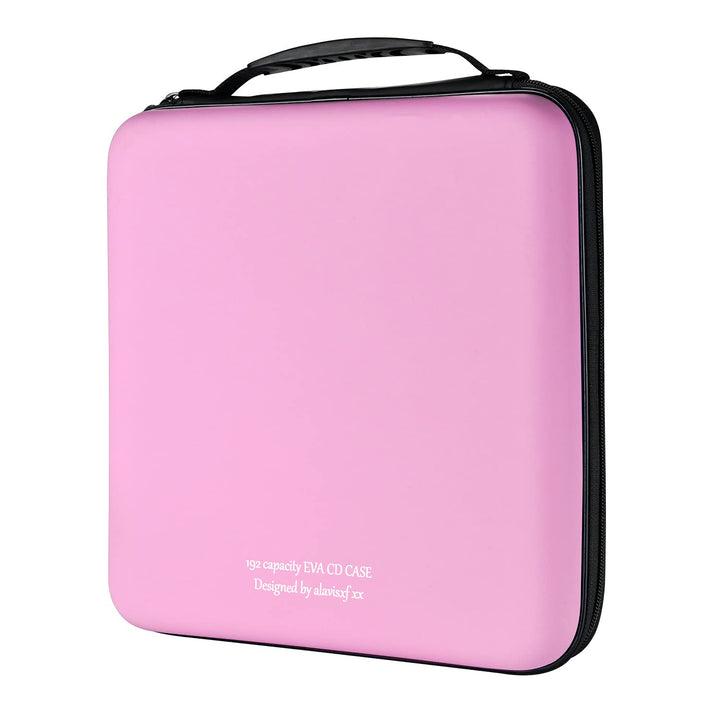 CD Tasche, 192 Kapazität Hart Eva Blu-ray CD-Brieftasche Doppelreissverschluss Handschlaufe Tragbare