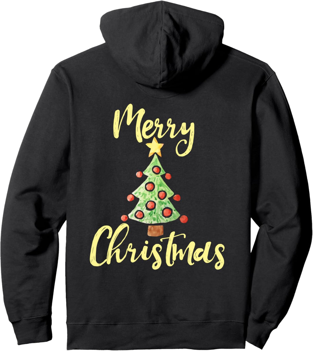 Merry Christmas Tree Pullover Hoodie