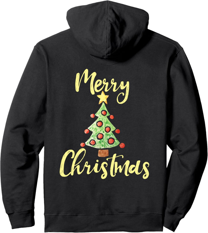 Merry Christmas Tree Pullover Hoodie