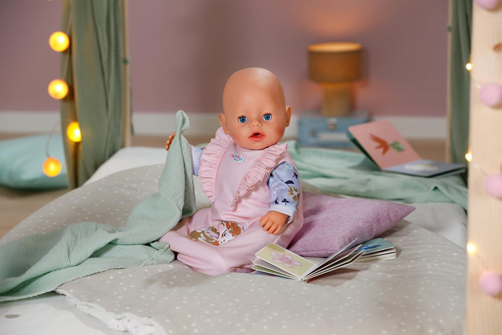 Baby Born Puppenschlafsack - Rosa Schlafsack mit Rüschen & Klettverschluss - Hochwertiges Puppenzube