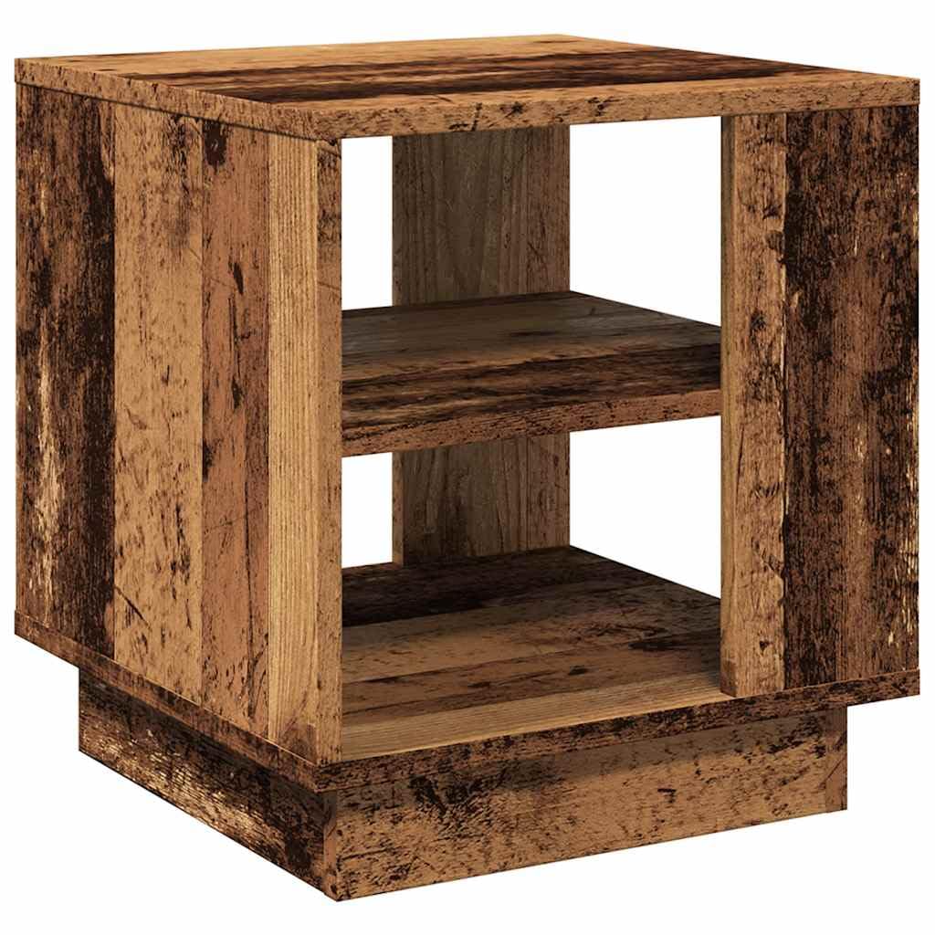 vidaXL Couchtisch Altholz-Optik 40x40x43 cm Holzwerkstoff 40 x 40 x 43 cm Antikes Holz 1, 40 x 40 x