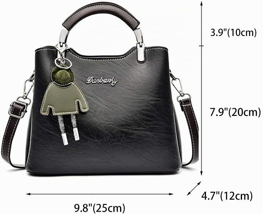 BUKESIYI Damen Tasche Umhängetasche Handtasche Frauen Klein Schultertasche Weekender Lack PU Leder C