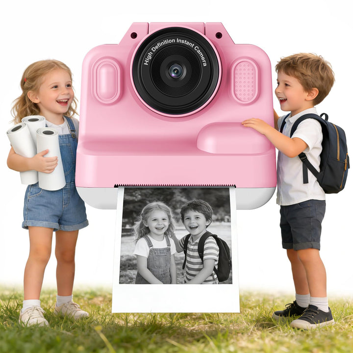 Sofortbildkamera Kinder, 1080P Kinderkamera Sofortbildkamera mit 180° Klappobjektiv, 2" Kinderkamera