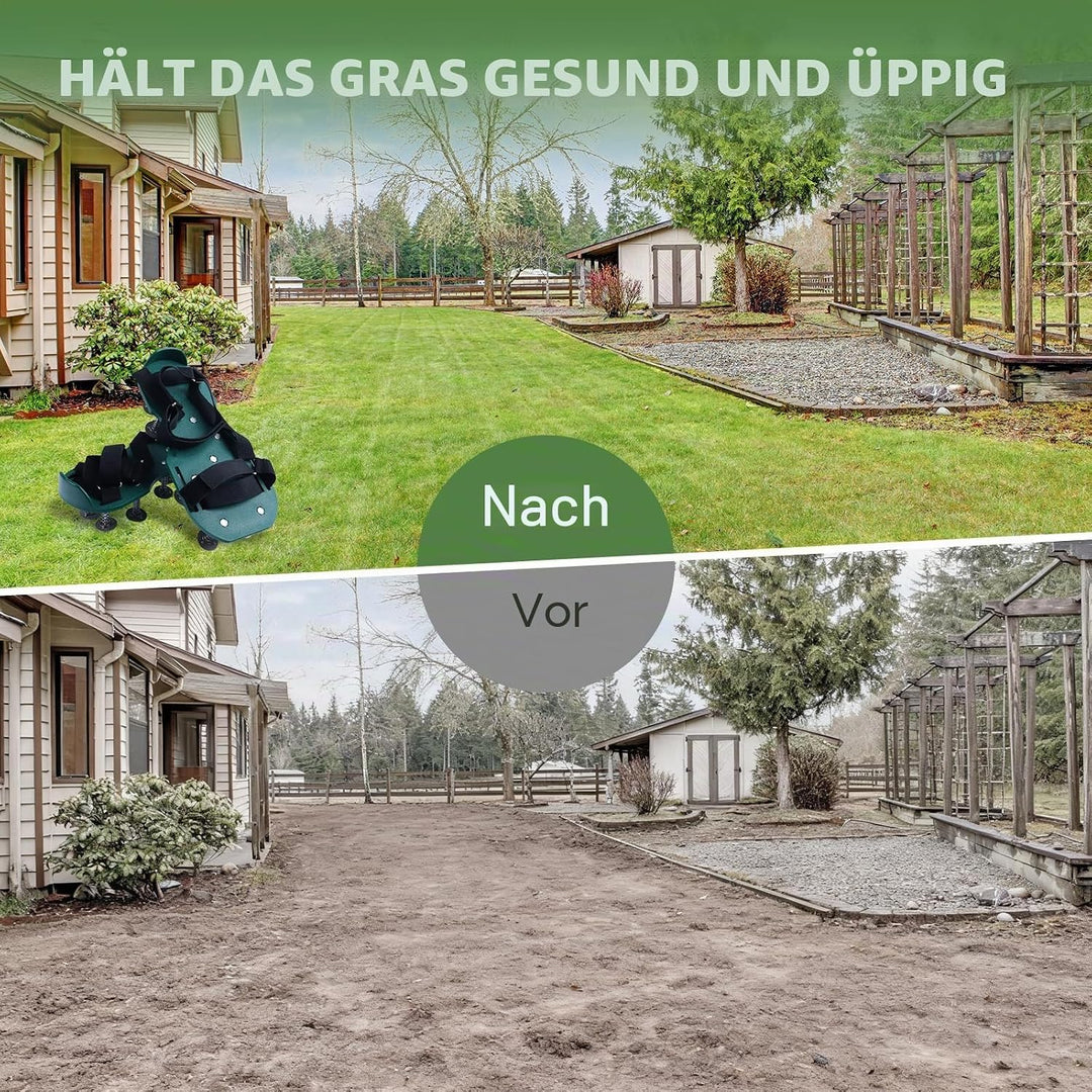 Hopeful Einstellbare Gespikkte Belüftungsschuhe für Rasen – Tiefenbelüftung mit verstellbarem Fersen