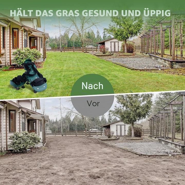 Hopeful Einstellbare Gespikkte Belüftungsschuhe für Rasen – Tiefenbelüftung mit verstellbarem Fersen