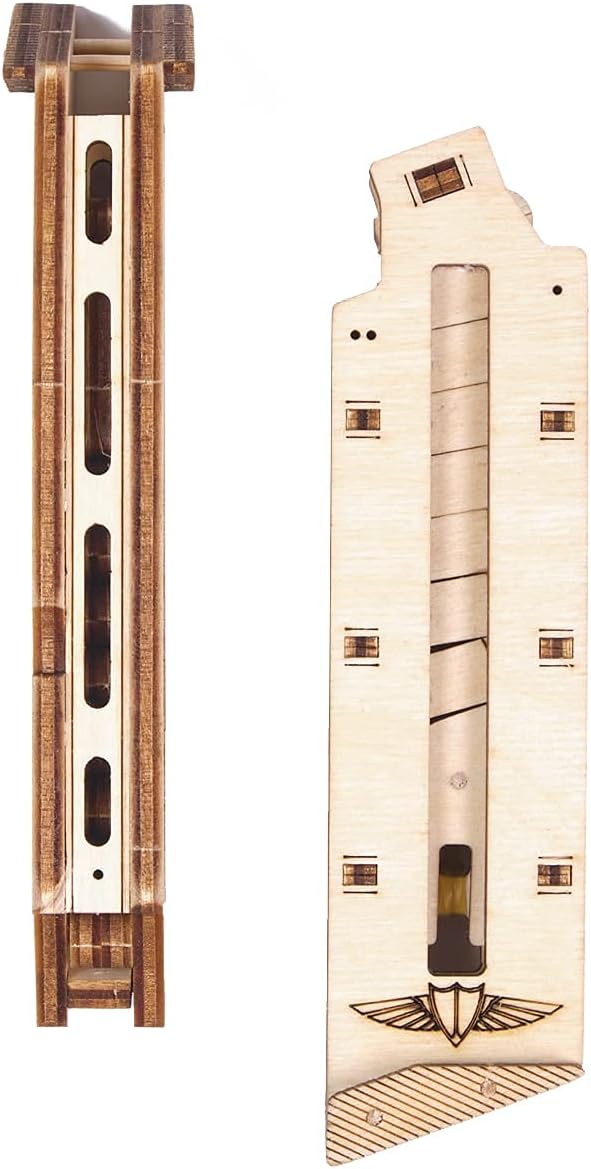 Wood Trick Defenders Gun 3D Wooden Puzzles for Adults and Kids to Build - Shoots up to 13 ft - 2 Cli