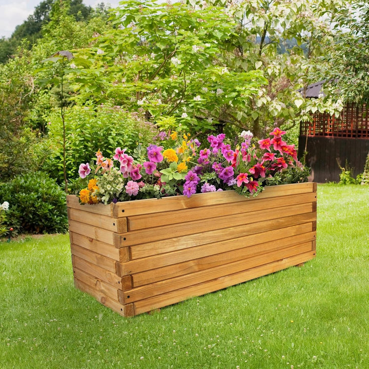 BooGardi Pflanzkasten aus Holz · in 10 Grössen · 100cm · Blumenkasten · Hochbeet · Garten Balkon Ter