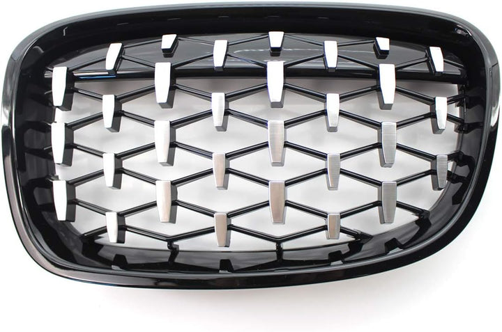 GSRECY Für F20 F21 1 Series 2011-2014 Nieren-Stossstange vor dem Facelift schwarz glänzend Grill gri
