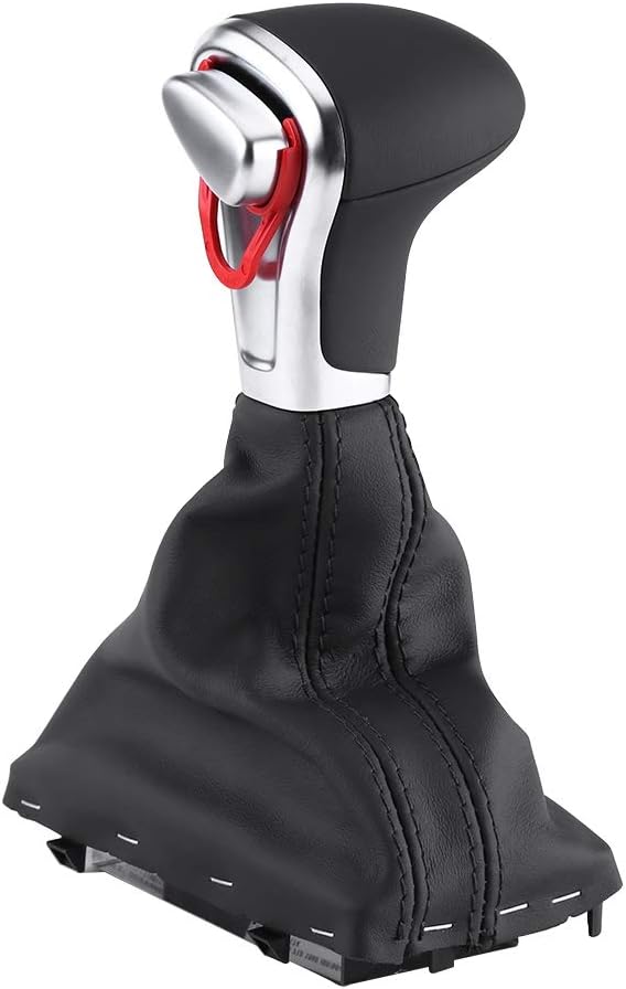 Yctze Shift Knob Gaitor Boot, 1 Stk. Schaltknauf Gaitor Boot Cover Schwarzes Leder für A5 A4L Q5 B8