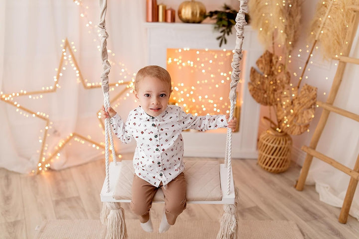 Create for you® - Baby Schaukel Indoor, Grosse Kinderschaukel Holz, Schaukel Baby, Babyschaukel Türr