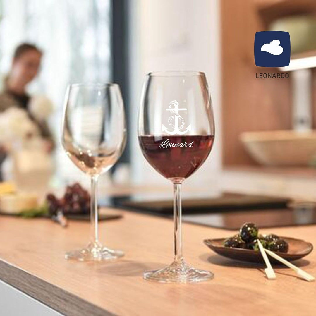 Geschenk zum Valentinstag – Wein Geschenksets – Weinglas mit Gravur 460ml – Geburtstagsgeschenke – G