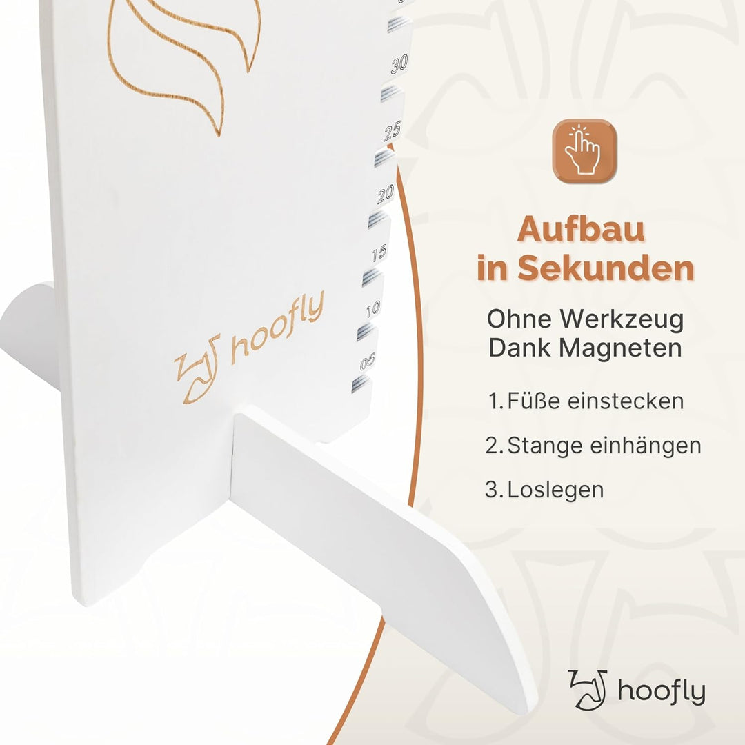 Hobby Horse Hindernis Set Höhenverstellbar bis 100 cm – 2X Turnier Hürde für Kinder &amp; Jugendliche, P