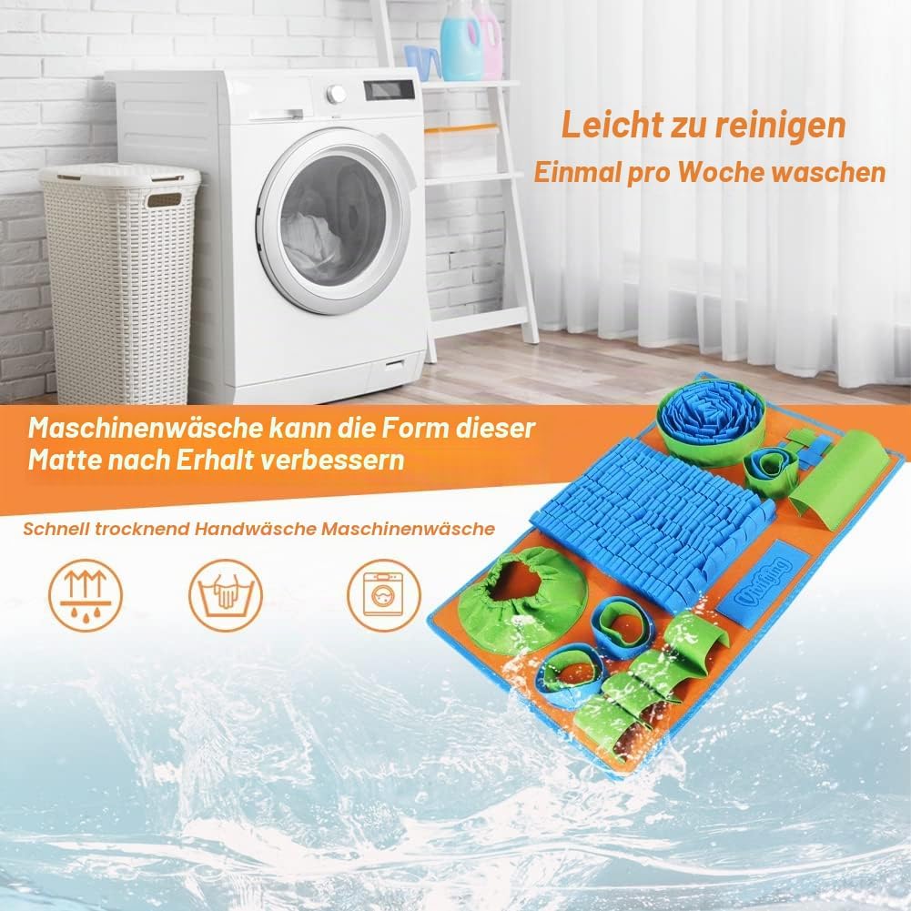 Vivifying Schnüffelteppich für Hunde,Interaktives Schnüffelteppich Hund gegen Langeweile und Geistig
