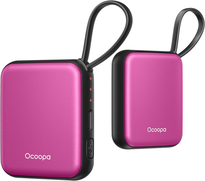 OCOOPA Handwärmer Elektrisch 2er Set, Wiederverwendbar 4000mAh USB Taschenwärmer, 3 Wärmestufen, Max