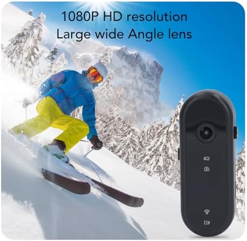 Tonysa WiFi Actionkamera, 1080P HD, Weitwinkel, Tragbare Dashcam für Radfahren, Motorrad-Vlogging, m