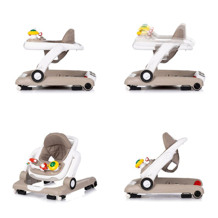 Chipolino Lauflernhilfe little Explorer 4 in 1 Laulernwagen Musik Stopper Räder beige, beige