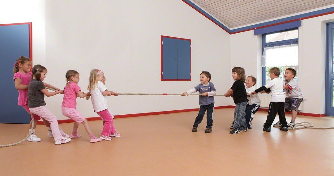 Sport-Thieme Ziehtau Indoor | Hochwertiges Seil zum Tauziehen für Innenräume, Kita, Schule | Aus gri
