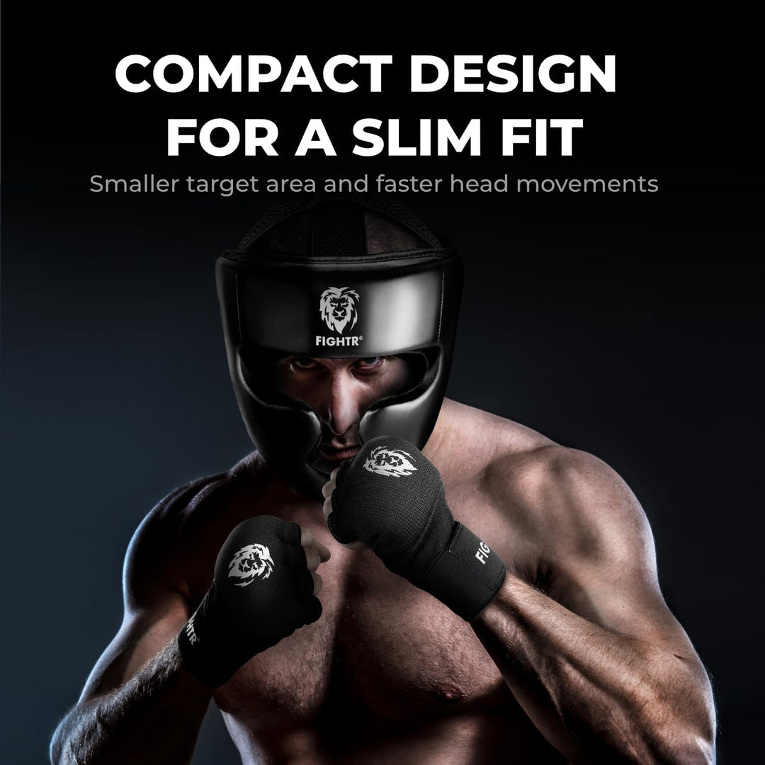 FIGHTR® Kopfschutz mit bestem Sitz für maximalen Schutz | Boxhelm Verstellbar für Sparring | für Box