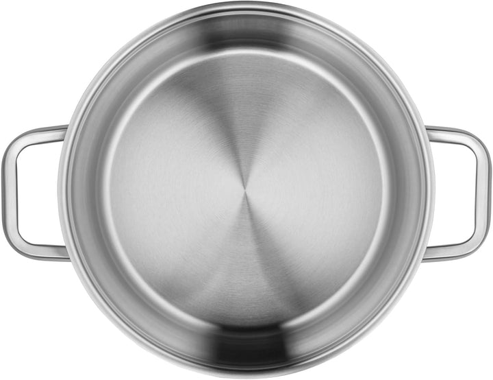 WMF Iconic Kochtopf gross 24cm, Metalldeckel, Fleischtopf Induktion 5,6l, Topf gross, Cromargan Edel