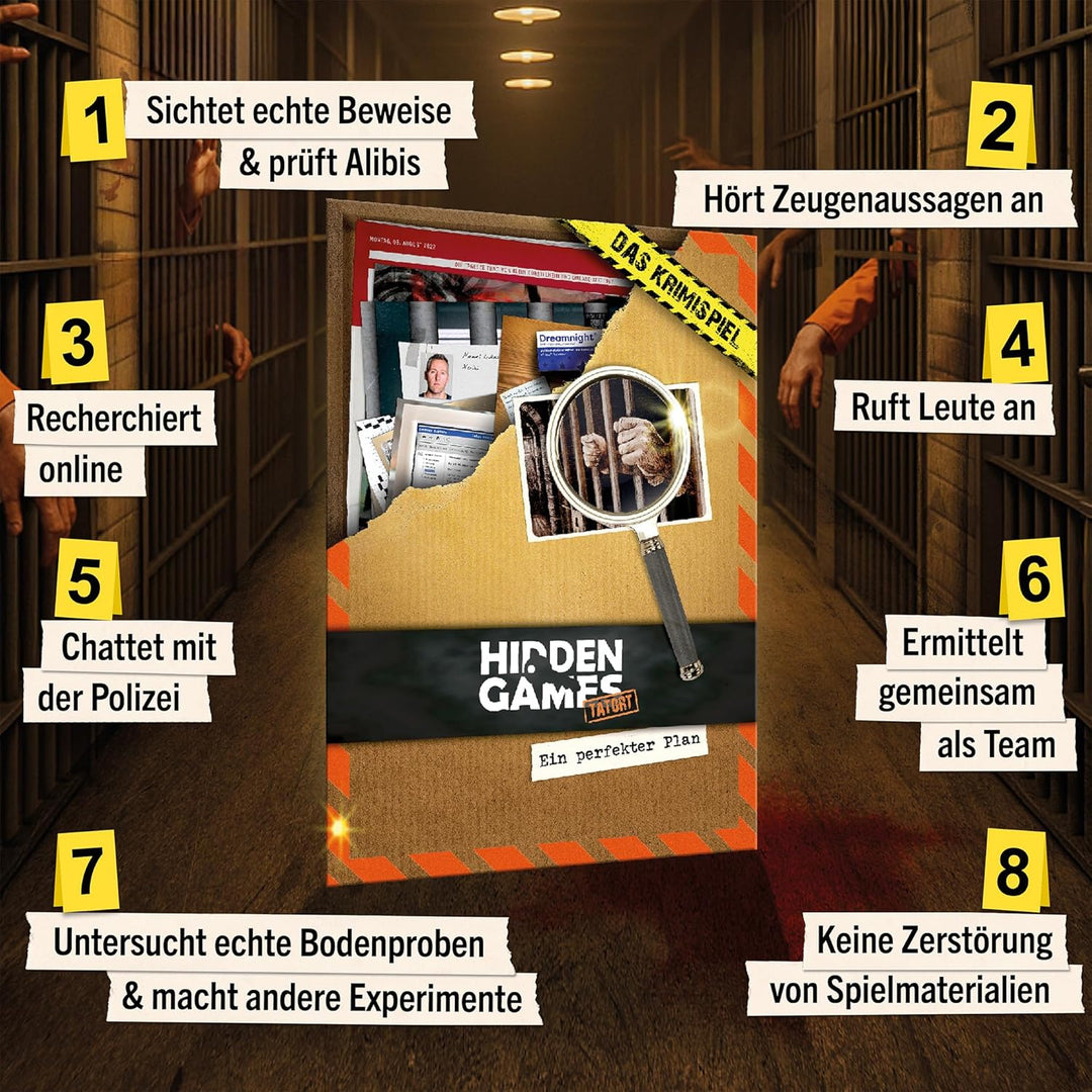 Hidden Games Tatort – EIN Perfekter Plan – Mordfall lösen Spiel – Krimi Escape Game – Detektivspiel