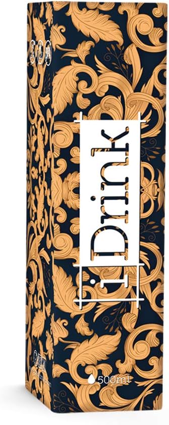 I-Drink - Trinkflasche 350/500/1000 ML Thermoflasche aus Stahl (500 ML, Barock) 500 ML Barock, 500 M