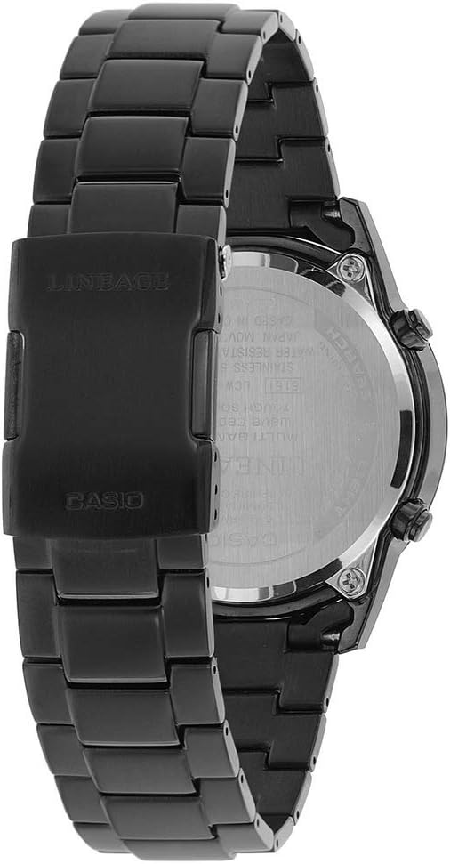 Casio Herrenarmbanduhr, Solar und Funkuhr, Saphirglas, massives Edelstahlgehäuse und Armband