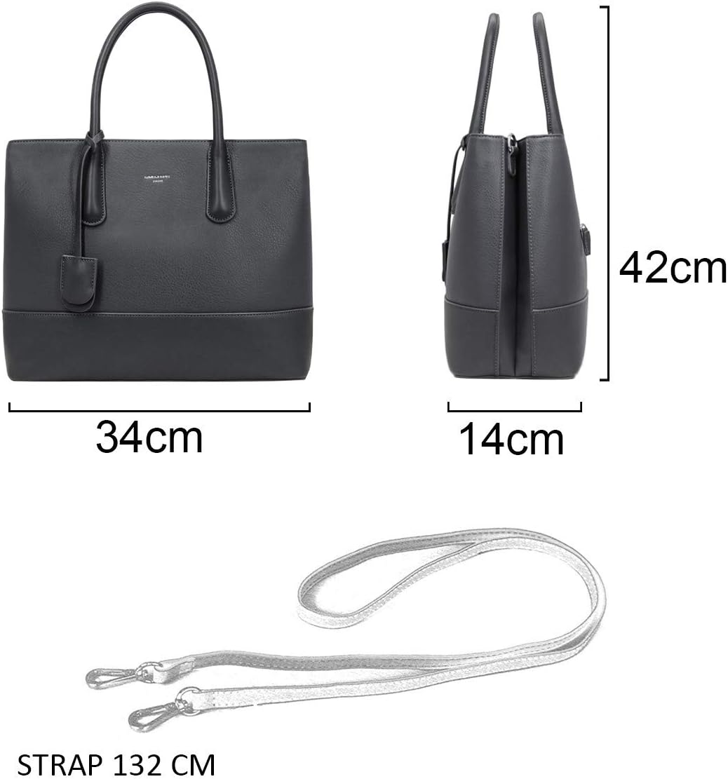 David Jones - Damen Grosse Handtasche Henkeltasche - Tote Shopper Bag PU Echtes Leder Stil - Multi P