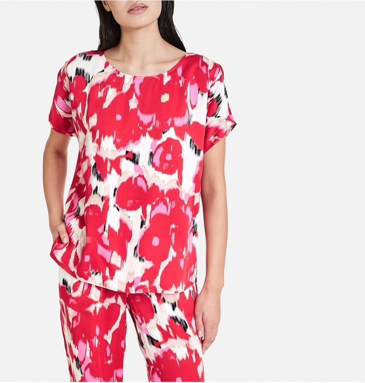 Taifun Damen Bluse 40 Rose Kiss Gemustert, 40 Rose Kiss Gemustert