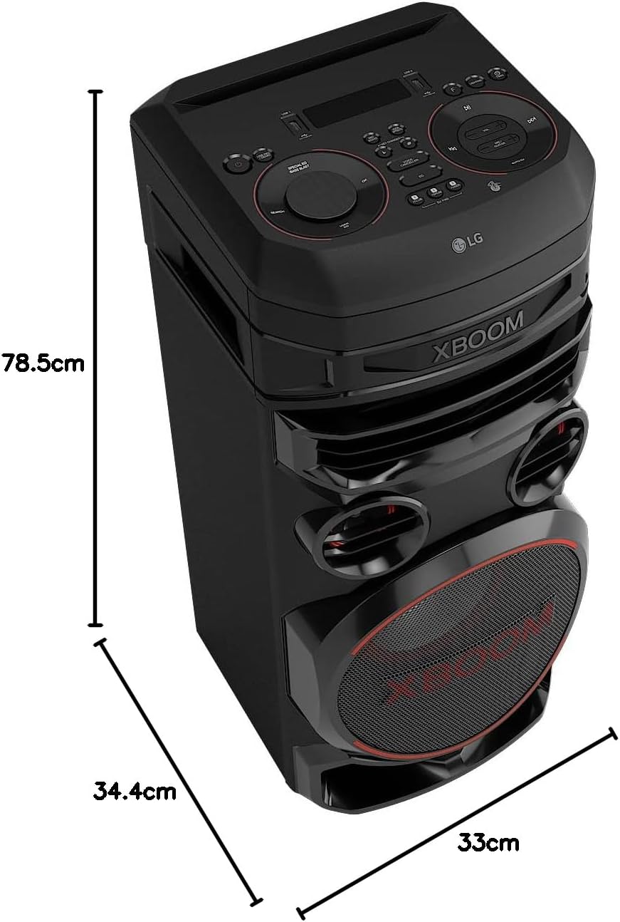 LG XBOOM RNC7, 3-Wege-Soundsystem mit 5 Lautsprechern (Dolby Audio, Karaoke- & DJ-Funktionen, Beleuc