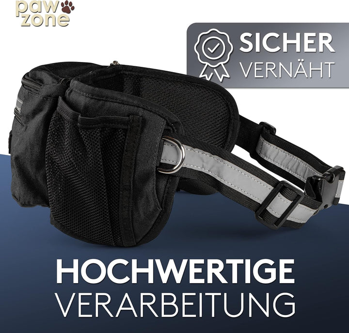PAWZONE® Futterbeutel Hunde - Leckerlibeutel für Hunde - Bauchtasche für Hunde Zubehör - Leckerlitas