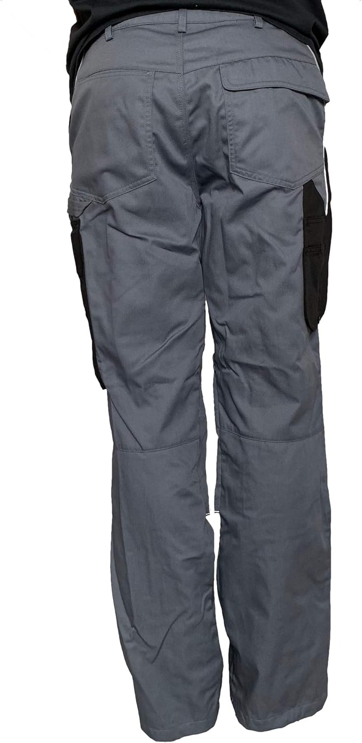 E.S. Herren Bundhose Active Arbeitshose Workwear 48 Grau/Schwarz, 48 Grau/Schwarz