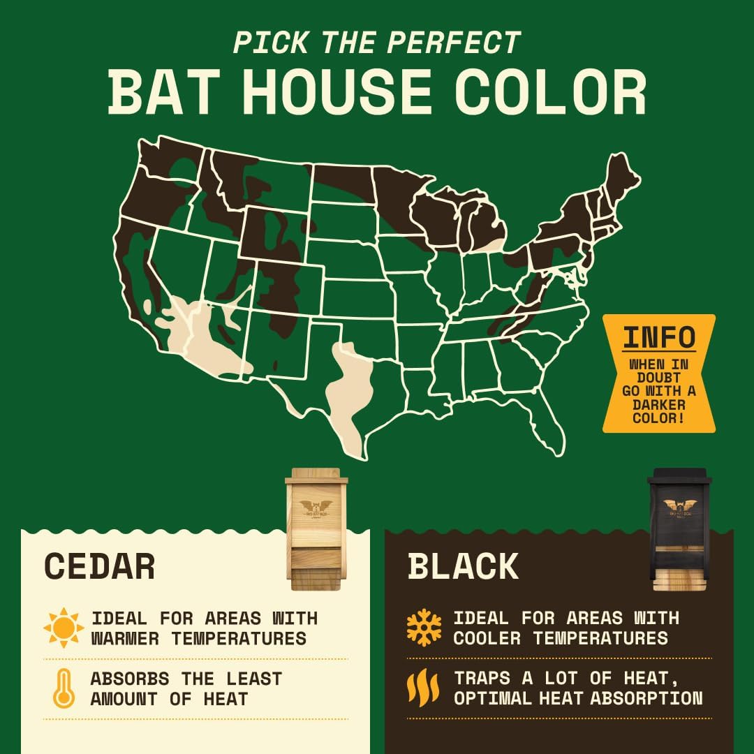 Wildyard Bat House for Outdoors - Der Komplette Fledermauskasten für den Aussenbereich - Säubere dei