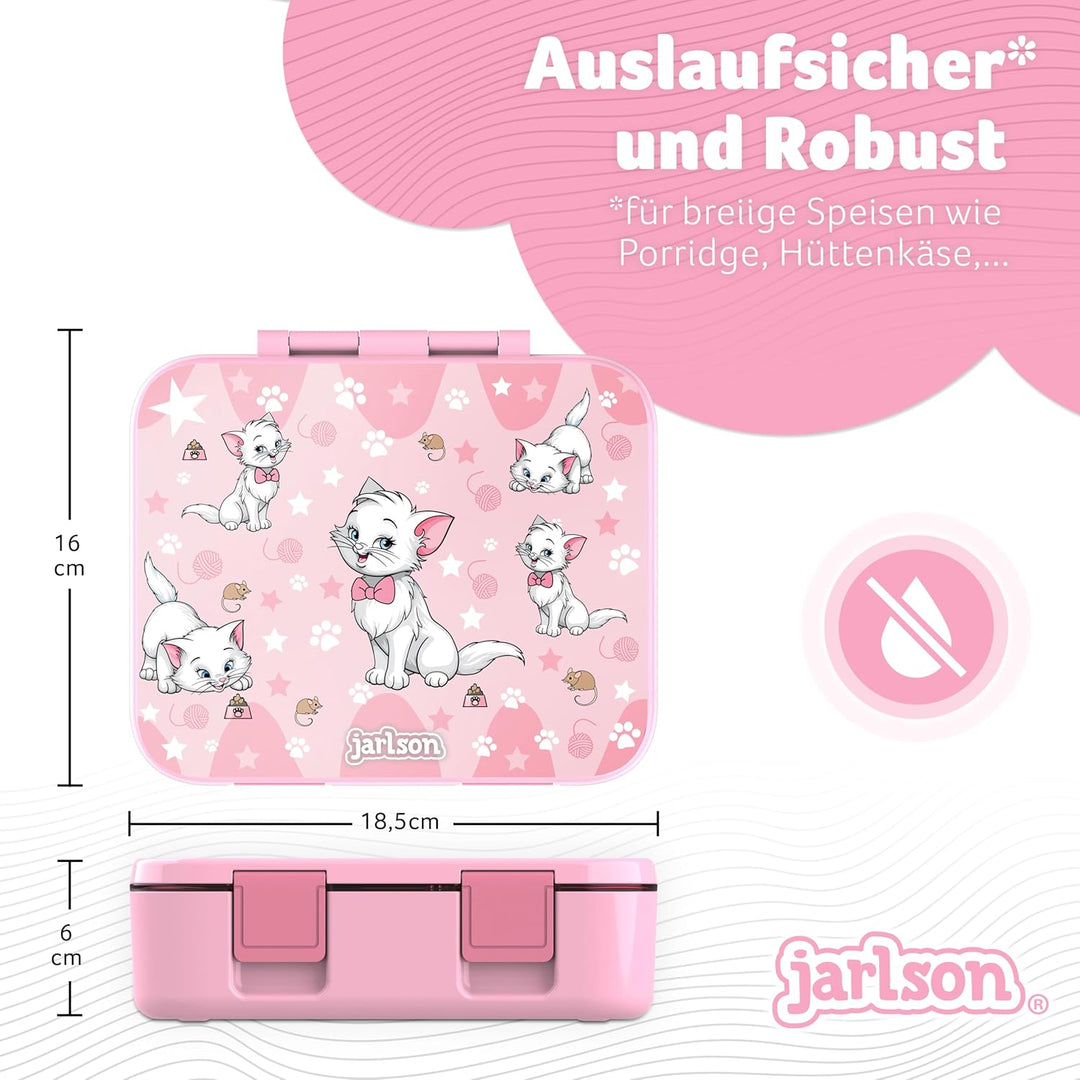 JARLSON® Brotdose Kinder mit Fächern MILI [AUSLAUFSICHER] - Bento Lunchbox für Schule, Kita & Kinder