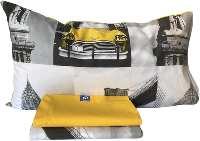 L'EMPORIO CASA Bettwäsche-Set London – New York – Bettwäsche aus 100 % italienischer Baumwolle, vers