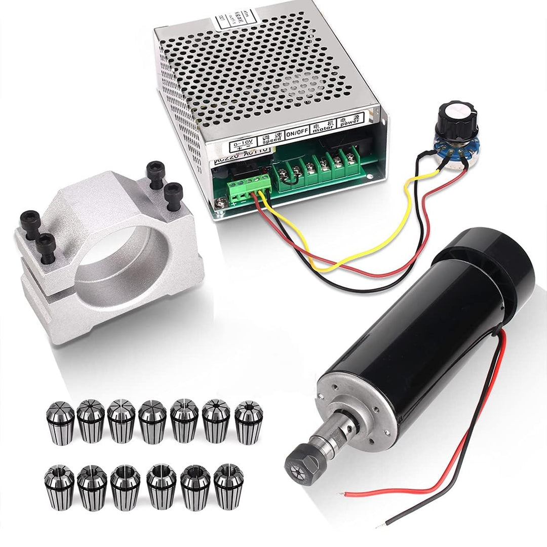 500W Luftgekühlten 0.5kw Mini Spindle Motor + 220V MACH3 Geschwindigkeit Power Converter + 52mm Clam