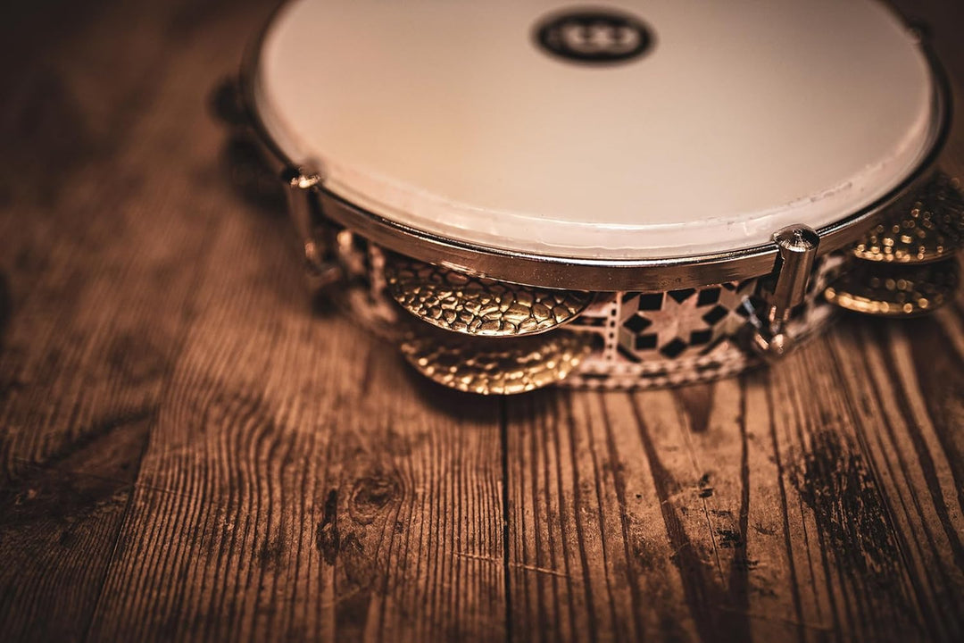 MEINL Percussion Artisan Edition Riq Drum - 8 3/4" White Pearl, Mosaic Royale (AERIQ1)