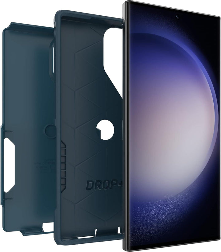 OtterBox Galaxy S23 Ultra Commuter Series Hülle – Don't Be Blue (Blau), schlank und robust, taschenf