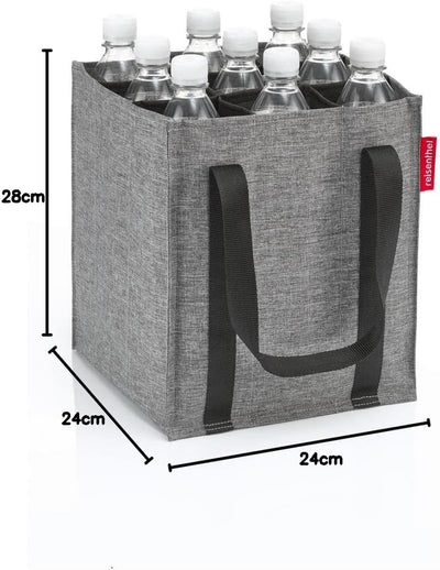 reisenthel bottlebag twist silver - 9 Fächer, einfaches Recycling der Flaschen, Tragegurte, Couleur: