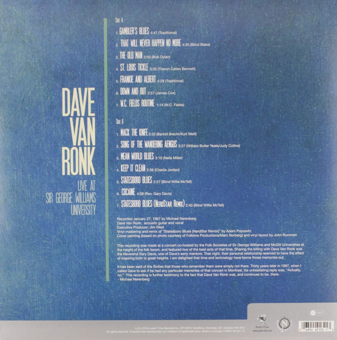 Live at Sir George Williams University, Vinyl
