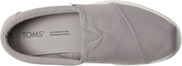 TOMS Herren Alp FWD Flacher Slipper 46 EU Grau Recycelte Baumwollleinwand, 46 EU Grau Recycelte Baum
