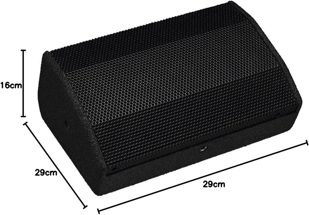IMG STAGELINE FLAT-M100 Aktive PA-Bühnenmonitorbox, Monitor Box mit 100 Watt Leistung in Schwarz