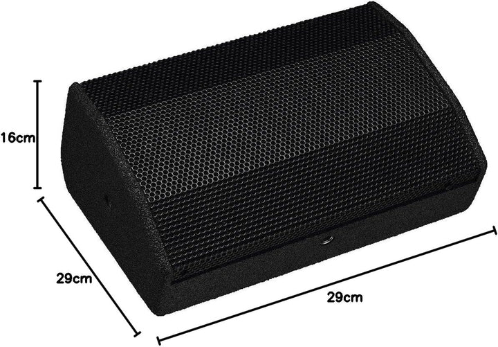 IMG STAGELINE FLAT-M100 Aktive PA-Bühnenmonitorbox, Monitor Box mit 100 Watt Leistung in Schwarz